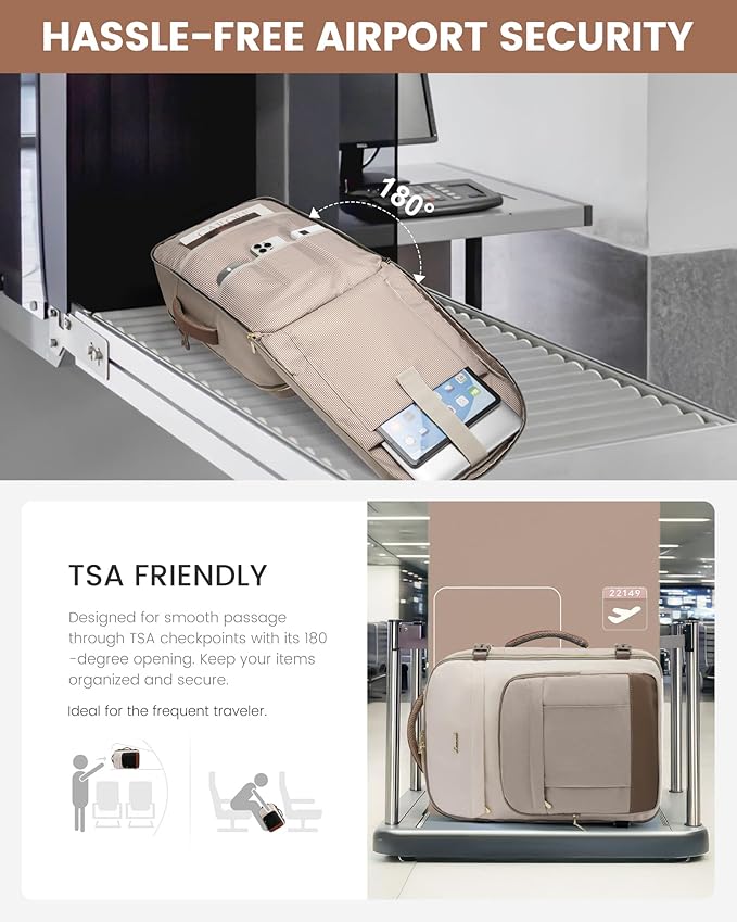 LOVEVOOK 40L Travel Backpack for Women & Men - 17.3 Inch Carry On Backpack & Personal Item Backpack for Airlines, Spacious an