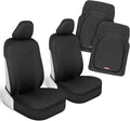Motor Trend (2) Car Seat Covers for Front Seats with (2) Trimmable Car Floor Mats – Universal Fit Auto Accessories for Cars, 