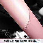Road Comforts Steering Wheel Cover – Breathable Leather Steering Wheel Cover, Anti-Slip Grip, Universal Fit 14.5” to 15”, Hea