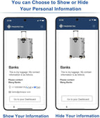 Smart Luggage Tags for Suitcase - Waterproof QR Code Labels with Location Notification When Scanned (Pack of 2), Customizable
