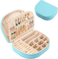 ProCase Travel Size Jewelry Box, Large Portable Seashell-Shaped Jewelry Case, 2 Layer Jewelry Organizer in PU Leather for Wom