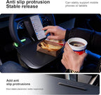 2-in-1 Car Steering Wheel Desk Tray & Car Seat Gap Filler Organizer - Silicone Look Table for Laptop, Eating Food, Writing -