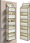 Yecaye 1 Pc 5 Tier Over the Door Organizer with 15 Pockets | 44lb Load Over the Door Storage | No Sagging Closet Organizers a