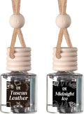 C&E Craft Co Hanging Car Air Freshener Diffuser 2 Pack, Long Lasting Fragrance Oil Car Freshener, Glass Bottle Auto Air Fresh