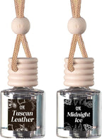 C&E Craft Co Hanging Car Air Freshener Diffuser 2 Pack, Long Lasting Fragrance Oil Car Freshener, Glass Bottle Auto Air Fresh
