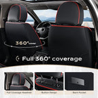 Coverado Car Seat Covers Full Set, Seat Covers for Cars, Front Seat Covers and Back Seat Cover Waterproof Leather Automotive 