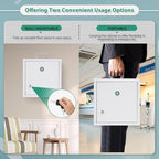 KYODOLED Locking Medicine Cabinet, Medication Lock Box with Key, Wall Mount Medical Cabinet for Safe Medication Storage, 10 *