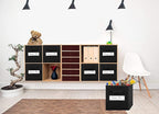 artsdi 11 Inch Storage Cube,Storage bin,cube storage (Set of 10) Foldable Fabric Cube Storage Bins with 10 Labels Window Card