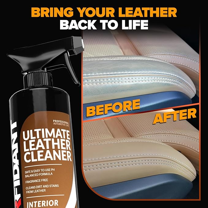Leather Couch Cleaner - pH Neutral, Non-Toxic & Non-Greasy - Gently Removes Stains & Restores Natural Look - Safe for Car Lea