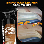 Leather Couch Cleaner - pH Neutral, Non-Toxic & Non-Greasy - Gently Removes Stains & Restores Natural Look - Safe for Car Lea