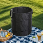 Collapsible Trash can/Folding Garbage Cans,Portable Trash can,Pop Up Trash Can,for Camping Garbage Can Collapsible,Clothes and Toys Recycle bin (Black)