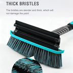 58" Car Snow Brush & Ice Scraper Long Snow Brush for Car Extendable, Upgraded Heavy Duty Pivoting Snow Broom for SUV Trucks Windshield