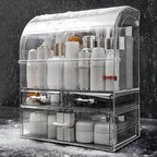 Clear Large Acrylic Makeup Organizer With Lid Cosmetic Storage Drawers Portable Makeup Organizers Dustproof And Waterproof Bo