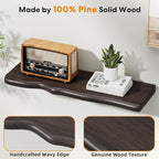 Floating Shelves for Wall Rustic Farmhouse 24 Inch Floating Shelf Bathroom Wooden Shelves for Wall Mounted Live Edge Pine She