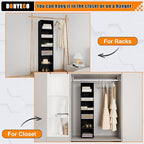 Hanging Closet Organizer and Storage 6-Shelf, Easy Mount Foldable Hanging Closet Wardrobe Shelves, Clothes Handbag Shoes Acce