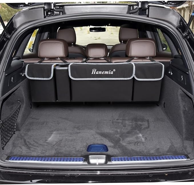Car Trunk Organizer and Storage, Backseat Hanging Organizer for SUV, Truck, MPV, Waterproof, Collapsible Cargo Storage Bag