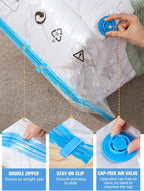Vacuum Storage Bags with Electric Air Pump, New Air Valve Combo 15 Pack Compression Bag, Space Saving Vacuum Sealer Bags for 