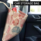 Car Trash Can, Cute Car Trash Bag, Hanging Car Organizer and Storage Bag, Trash Bin for Car Accessories, Vehicle, Travelling, Camping Cute Colorful Conch