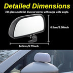 Blind Spot Mirrors for Trucks and Cars,Automotive Side View Concave Mirror Blindspot,360° Large Convex Rearview Exterior Mirror Accessories for Truck and Car(1Pack Black)