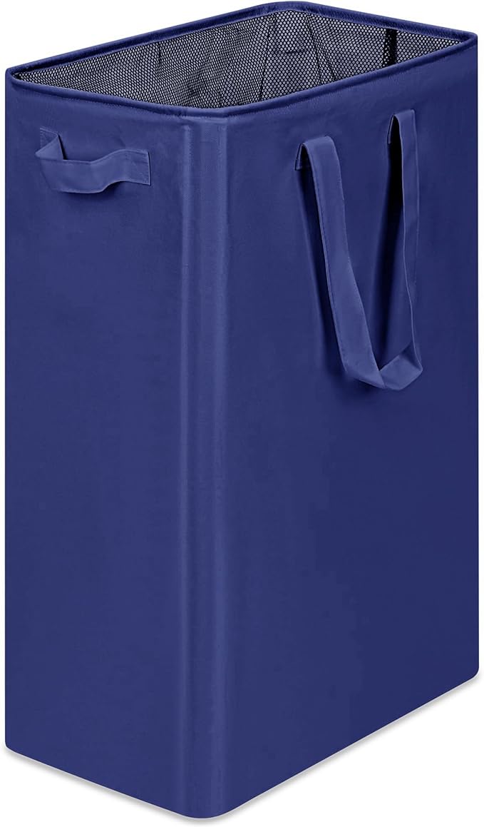 efluky Slim Laundry Basket, Narrow Laundry Hamper with Handles, Collapsible Dirty Clothes Hamper, Tall Laundry Bin for Laundr