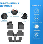 Nilight TPE Floor Mats for Volvo XC90 2016 2017 2018 2019 2020 2021 2022 2023 2024 2025 2026 (Only for Plug-in Hybrid Models) All Weather Custom Fit Heavy Duty Floor Liners