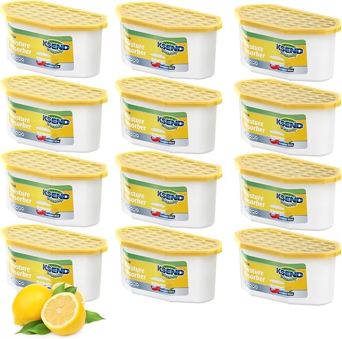 Moisture Absorbers, 12 Pack, Compact Dehumidifier for Closet, Efficient Humidity Absorber Boxes, Moisture Absorber for