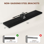 Vivelove 2" Thick Floating Shelves for Wall 55 Inches Long, 12" Deep Wall Shelves, for Bedroom, Bathroom, Living Room, Kitche