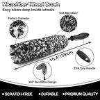 9Pcs Car Wheel & Tire Brush Kit, Wheel Cleaner Brush, Soft-bristled Rim Brush, Car Drying Towel (36"x 24"), Tire Shine Applic