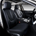 Coverado Front Seat Covers, Car Seat Covers Front Seats, Nappa Leather Seat Covers for Cars, Waterproof Seat Covers with Lumb