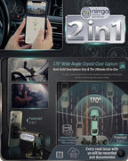 NIRRGO 2-in-1 Dash Cam & Car Phone Holder Mount Bonus-2 Mounting Options Included 1080P HD Loop Recording Dashcam smart App Control, Night Vision G-Sensor Clutter,Easy Setup 32GB SD Card Included