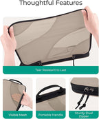 BAGSMART Compression Packing Cubes, 6 Set/4 Set/2 Set Travel Packing Cubes for Carry on Suitcases, Compression Suitcase Organ