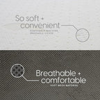 Milliard Trifold Mattress, Twin XL Size, 6 inch, Portable Foldable Mattress with Memory Foam & Washable Cover, Tri-Folding Fl