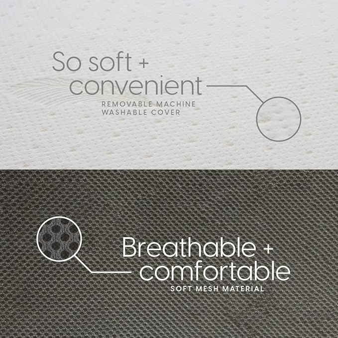 Milliard Trifold Mattress, Twin XL Size, 6 inch, Portable Foldable Mattress with Memory Foam & Washable Cover, Tri-Folding Fl