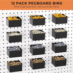 INCLY 278PCS Pegboard Accessories Organizer Kit, Peg Board Hooks Assortment with Bins for Organizing Various Tools, Fit 1/8 o