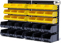 KJE 30PCS Wall Mounted Storage Bins, Plastic Tool Organizer for Garage Storage, Screws, Nuts, Bolts, Small Hardware Parts -Bl