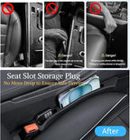 2pcs Car Seat Gap Filler Storage Organizer Multifunctional Prevent Falling Car Seat Gap Blocker Plug for Cars Suvs Truck Rv Car Keep Tidy Tool, Car Essentials Decor Accessories Interior Gift, Orange