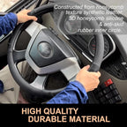 PINCTROT XL Size 17.5-18 Inch Comfy Grip Steering Wheel Cover for Semi Truck, Fits RV, Big Rig Trucker, 18 Wheeler and Classic Cars, Anti-Slip Design 17.5-18 Inch(Silicone Black)