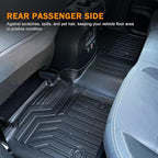 KUST Floor Mats for 2012-2016 Ford F250 F350 F450 Super Duty Crew Cab, TPE Rubber All Weather Floor Liners for F250 Accessories Car Mats Front Rear 2 Rows Set High Edge