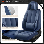 Coverado Seat Covers, Car Seat Covers Front Seats, Car Seat Cover, Car Seat Protector Waterproof, Seat Cushion Nappa Leather 