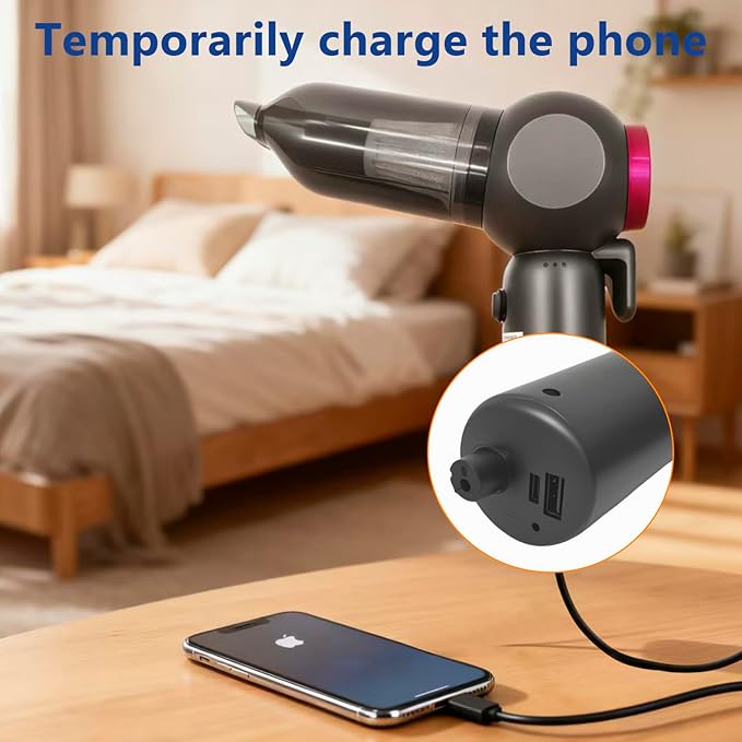 Car Vacuum，Handheld Car Vacuum Cleaner Cordless，20000Pa Vacuum Portable Cordless Powerful 120W Brushless Motor & 60 Min Runti