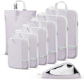 Percover Compression Packing Cubes 8-Piece Set, Packing Cubes Compression for Travel with Laundry Bag & Shoe Bag, Travel Orga
