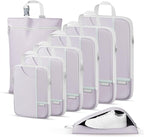 Percover Compression Packing Cubes 8-Piece Set, Packing Cubes Compression for Travel with Laundry Bag & Shoe Bag, Travel Orga
