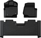 LASFIT Floor Mats for 2015–2026 Ford F-150 SuperCab Carpet Floor, Custom Fit F150 Super Cab TPE Floor Liners All Weather Protector, Full Caverage Professional Protection Waterproof & Easy Clean