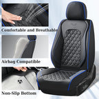 Coverado Full Set Car Seat Covers, Front & Back Luxury Faux Leather Waterproof Seat Covers,Car Seat Protectors, Universal Fit