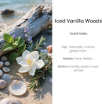 Hanging Car Air Freshener, Long Lasting Essential Oil Diffuser, Non-Toxic Iced Vanilla Woods Scent, Cute Car Fresheners for W