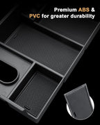Center Console Organizer For 2007-2021 Toyota Tundra/2008-2020 Sequoia - Half Size Console Armrest Organizer Tray For Tundra 2007-2021/Sequoia 2008-2020 Accessories - Full Console w/Bucket Seats ONLY