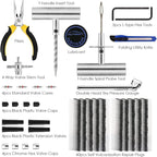 AUTOWN Tire Repair Kit - 68pcs Heavy Duty Tire Plug Kit, Universal Tire Repair Tools to Fix Punctures and Plug Flats Patch Ki