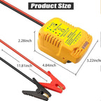 TPDL Heavy Duty Battery Jumper Cable Clamps for DeWalt 20v Battery, Convert to Jumper Starter Automotive Booster with 11AWG Cables,Parrot Clips, Power for Quick Charging Connector