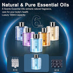 Smart Car Air Freshener, Car Air Freshener Diffuser with 100ml Perfume, Long Lasting Lasts 6 Months, RGB Music Syncing Light,