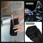 Car Trash Can with Lid - Mini Car Garbage Can Bin for Cup Holder - Black Small Leakproof Vehicle Trash Bin for Back Seat, Cute Automotive Accessories Organizers and Storage for Door SUV Truck